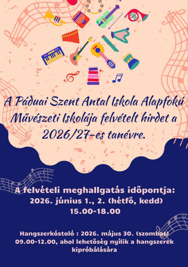 Hangszerkóstoló és felvételi a Művészeti Iskolában