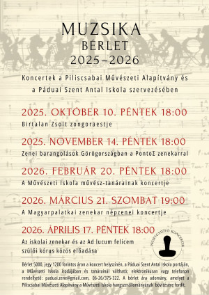 Bérletes koncertek 2025/26
