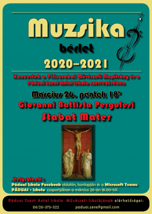 Muzsika Bérlet 4. koncert, 2021. március 26.