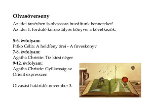 Olvasóverseny 2025/2026., 1. forduló