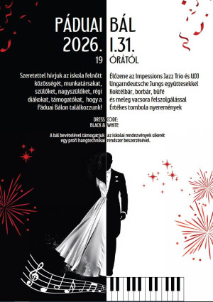 Páduai Bál 2026 Fekete-Fehér